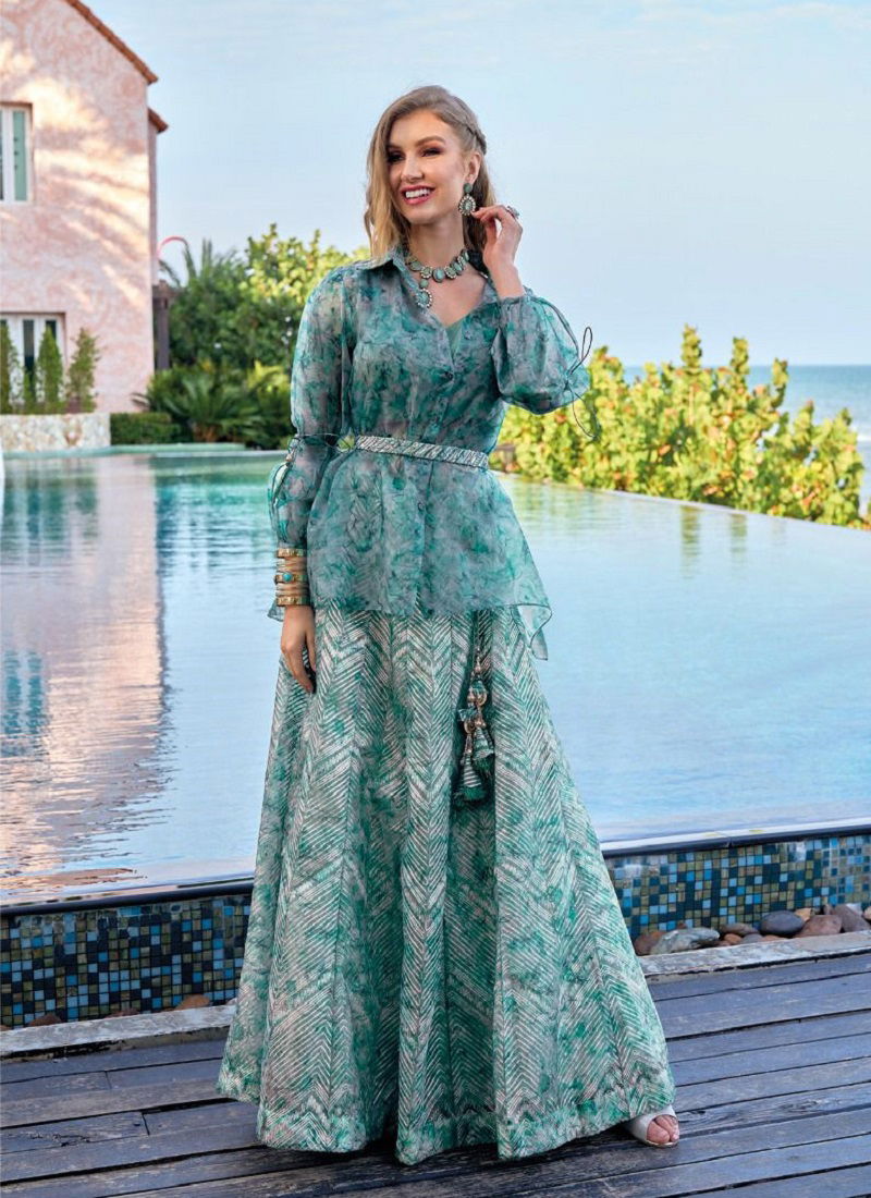 Zaveri Elvish Top With Skirt Readymade Suits Catalog
